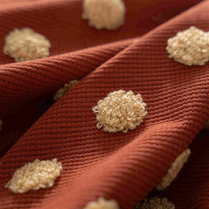 Terracotta Velvet Fabric high quality